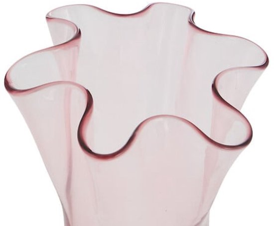 Atmosphera - Glazen Vaas Rozenbloem - 23.5 cm Mondgeblazen - Waterdicht