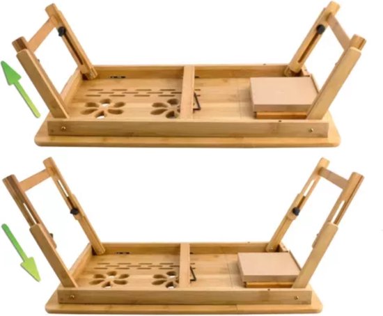 Ruhhy bamboe laptopstandaard – verstelbare laptoptafel tot 17 inch – foto 16