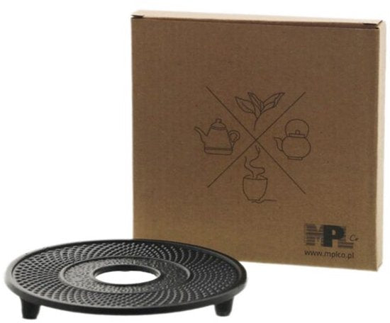 MPLCo - Gietijzeren Onderzetter - Hittebestendige Panonderzetter - Cast Iron Trivet - voor Pannen & Theepotten - Duurzaam & Antislip - Keuken Accessoire - Ø13 x 2 cm - Zwart