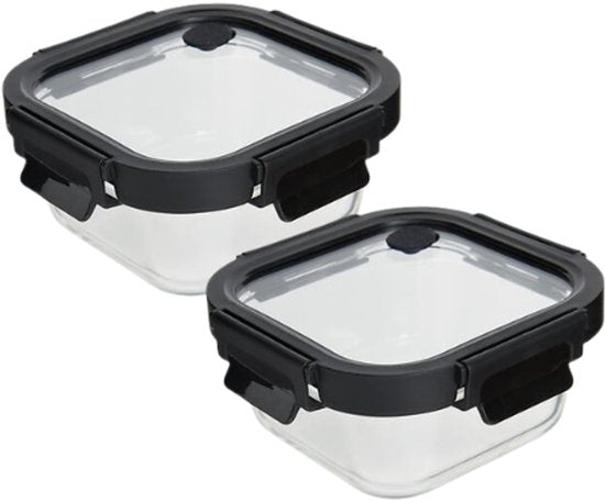 Glazen vershoudbakjes met deksel – set van 2, 500 ml, borosilicaatglas