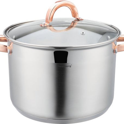 Klausberg 7739 - Kookpan met pasta inzetpan - 2 delig - 24 cm - 7.5 liter - rvs - alle warmtebronnen