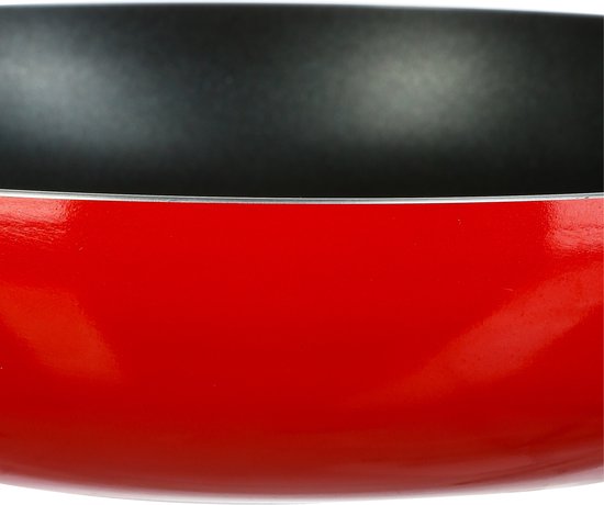 Secret de Gourmet - Koekenpan - Alle kookplaten / warmtebronnen geschikt - rood / zwart - Dia 28 cm