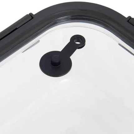 Vershoudbakje Glas 320ml - Meal Prep Bakje - Glazen Lunchbox met Deksel - Vierkant