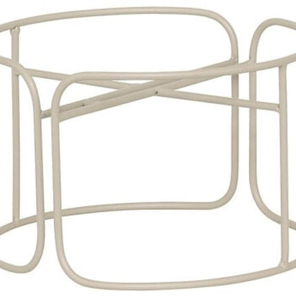 Aze Plantenbak Set - 2 Stuks - Moderne Plantenstandaard - Metalen Bloempotten op Standaard - Hoge Plantenpot Binnen - Bloempot Set met Waterafvoer - Ø30 x 44.3 cm - Beige