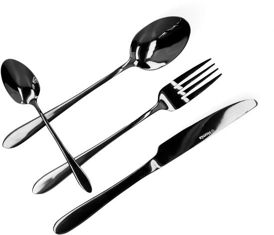 HOMLA - ABELE - Cutlery set - 16 pieces - Black