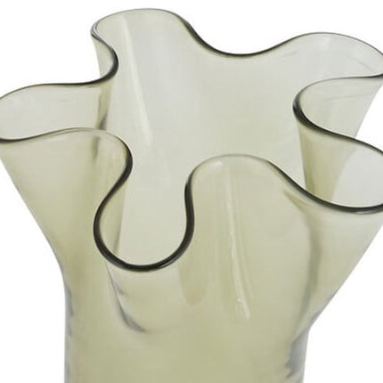 Vaas - Glazen Bloemenvaas - Decoratieve Vaas - Mondgeblazen - Waterdicht - Voor Bloemen & Takken - Woonkamer & Interieur - Ø17 x 23.5 cm - Groen