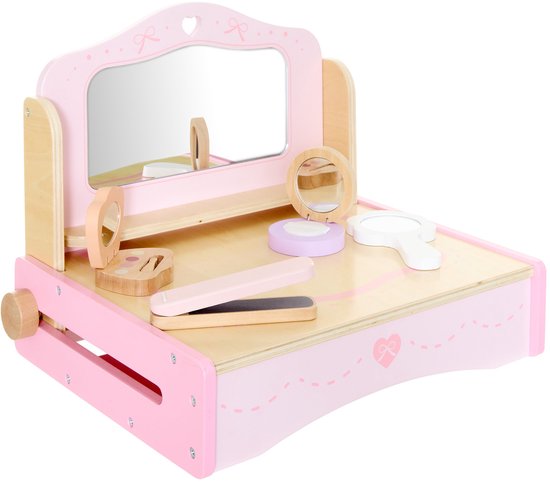 Atmosphera Kids Make-up Kaptafel met Accessoires - 32x26x26cm - Roze