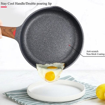 Pannenset - Hapjespannenset - Kookpannenset - Hapjespan 24 cm & 28 cm - Inductie Geschikt - Keramische Antiaanbaklaag - PFOA & PFAS Vrij - Krasbestendig - Met Schenktuit - Zwart