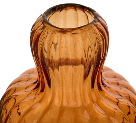 Mushroom vaas van bruin glas – paddenstoel vaas, Ø 16,5 x 19,5 cm – foto 3