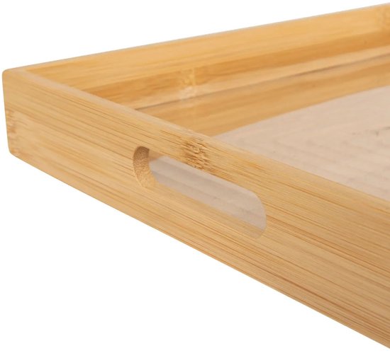 5Five dienblad van bamboe 46 x 30 cm – lichtbruin, met hoge rand van 4,5 cm – foto 2