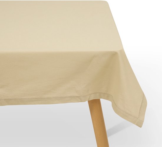 Atmosphera Tablecloth - beige - cotton - 240 x 140 cm - rectangular - table linen