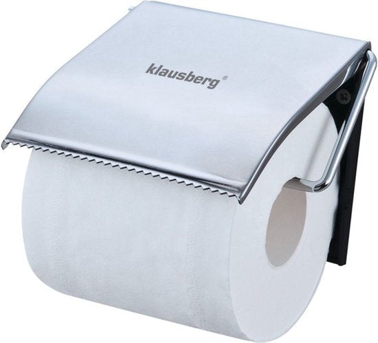 Kitchen Roll Holder + Toilet Paper Holder Set – Stainless Steel – Modern Design – Easy to Install – 25 x 13.5 x 2 + 12 x 12.3 x 1.6 cm