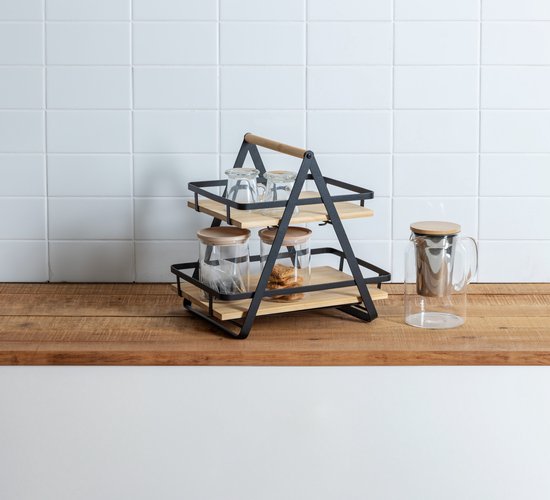 5Five aanrecht rekje 2-laags – metaal en bamboehout, 30 x 22 x 29 cm – foto 4