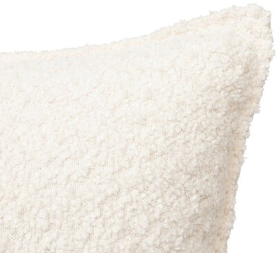 Sierkussen ivory 30 x 50 cm – rechthoekig bankkussen met curled structuur – foto 3