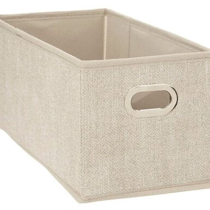Opbergdoos - Opbergdoosset - Gevlekt - Opvouwbaar - Set van 2 - Stoffen Opbergmand - Met Handgreep - 31 x 15.5 x 15.2 cm - Beige