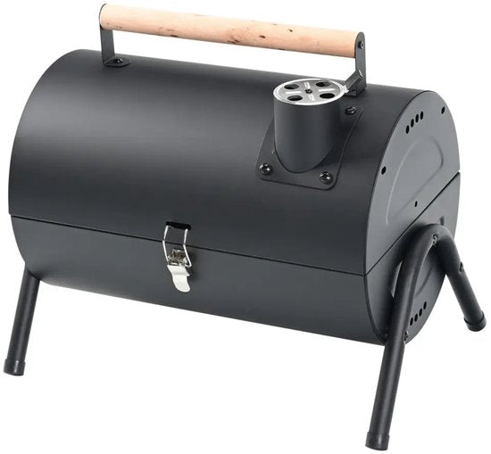 Kinghoff draagbare houtskoolbarbecue met deksel – 41 x 25 x 38 cm, zwart – foto 6