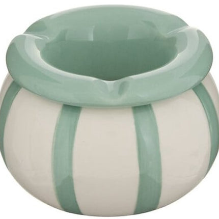 Dela Asbak - Design Asbak Keramiek - Compacte Sigaretten Asbak - Moderne Tafelasbak - Decoratieve Asbak voor Binnen - ca. Ø9 x 6 cm - Groen