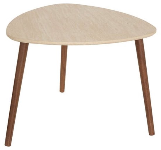 Set van 3 koffietafels / bijzettafels Mileo – travertinlook – nesttafels – max hoogte 60 cm