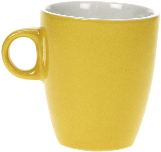 Cosy & Trendy Vicky Mug - 19 cl - Ø 7 cm x 8.5 cm - Yellow - Set of 6