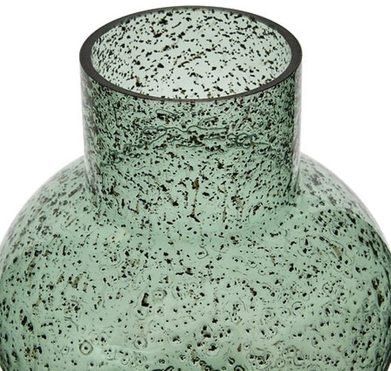 Bubble Vase - Decorative Glass Vase with Spherical Design - Modern Flower Vase - Designer Vase for Dried Flowers and Fresh Flowers - Ø 18 x 23 cm - Green