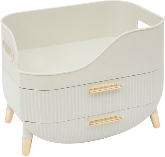 5Five Alba Storage Box 2L / compartment - Organizer - 26 x 19 x 20 cm - Beige