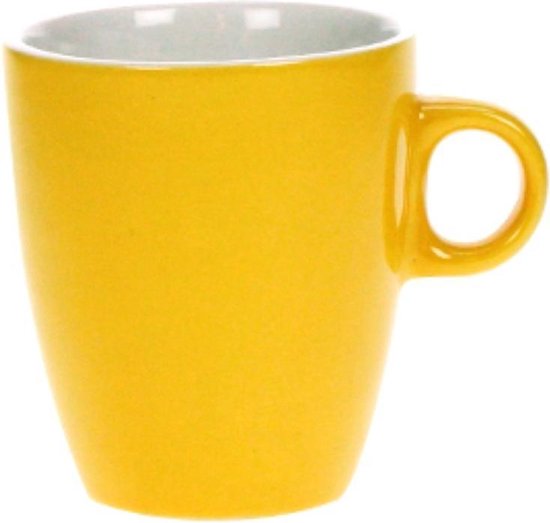 Cosy & Trendy Vicky Mug - 19 cl - Ø 7 cm x 8.5 cm - Yellow - Set of 6