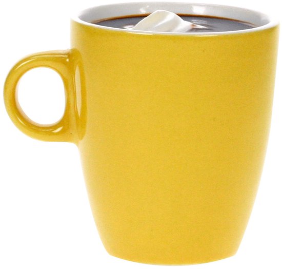 Cosy & Trendy Vicky Mug - 19 cl - Ø 7 cm x 8.5 cm - Yellow - Set of 6