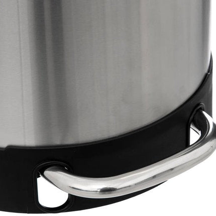5Five Prullenbak/pedaalemmer Ariane - zilver - rvs metaal - 30 liter - 42 x 25 x 62 cm - keuken