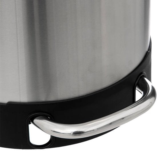 5Five Ariane Trash Can/Pedal Bin - silver - stainless steel - 30 liters - 42 x 25 x 62 cm - kitchen