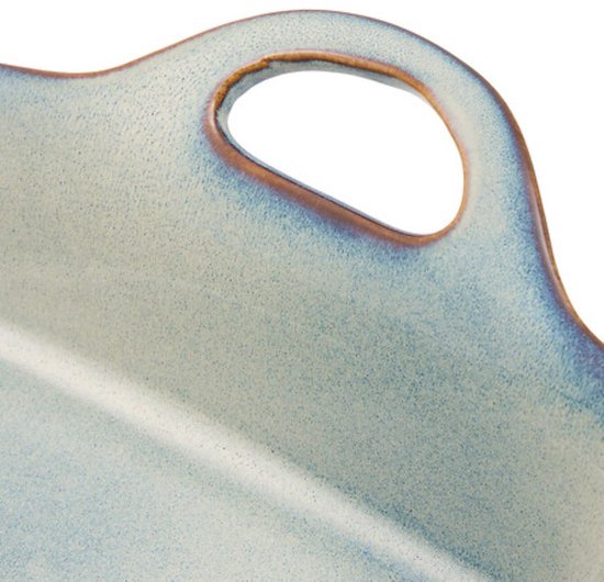 Serveerschaal - Ovenschaal - Bakvorm - Met Handvatten - Oven- en Magnetron & Vaatwasser - Stoneware - 1 Liter - 29 x 18 x 6,7 cm - Groen