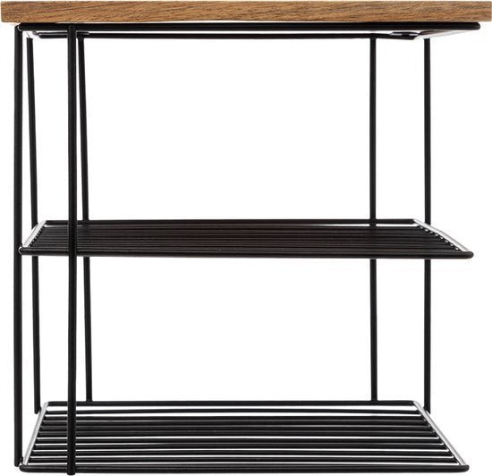 5Five metalen keukenrek met 2 lagen – aanrecht organizer, 24 x 24 x 24 cm – foto 4