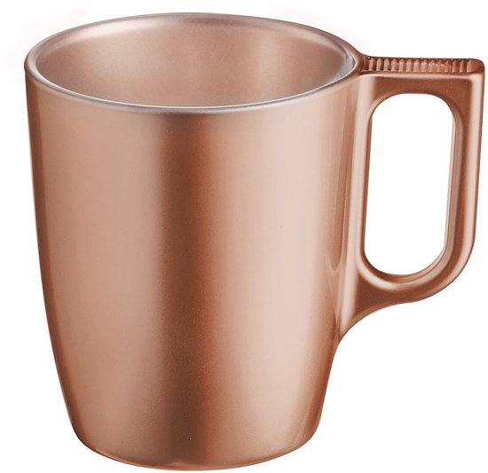 Luminarc koffiemokken Monaco – 6 stuks, hard glas, caramelbruin, 250 ml – foto 2