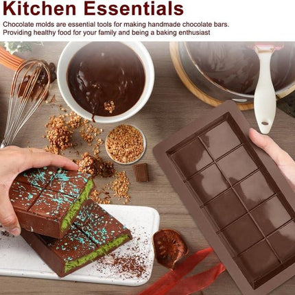 Chocoladevormen - Diepe Dubai Siliconen Vorm - BPA-vrij - Anti-aanbaklaag - Chocolade Zelf Maken - 2 Stuks .