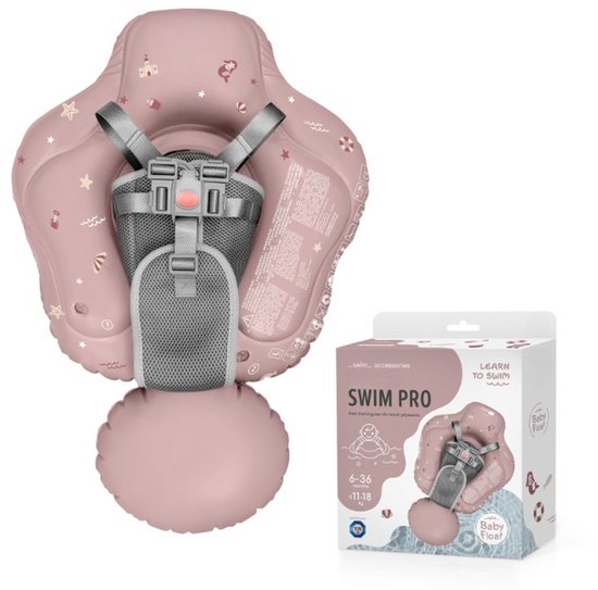 Sipo Swim Pro baby zwemband met zitje – zwemtrainer 11-18 kg, roze