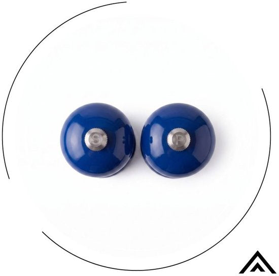 Hage - Handmatige Peper- en Zoutmolens - Peper & Zout - Keramisch Maalwerk - Verstelbare Maalgraad - 100 ml - Ø5,5 x 22 cm - Blauw