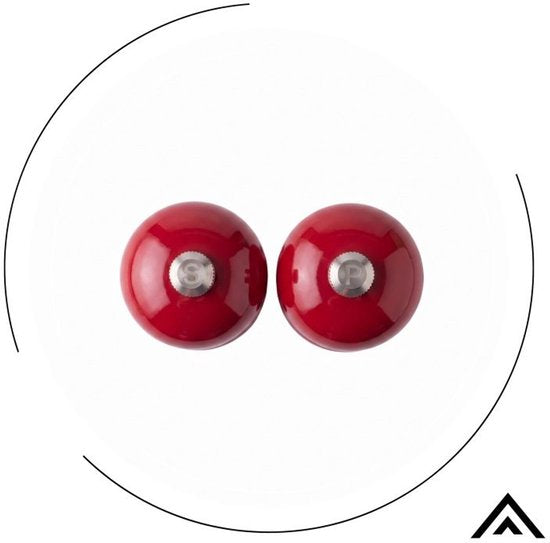 Hage - Handmatige Peper- en Zoutmolens - Peper & Zout - Keramisch Maalwerk - Verstelbare Maalgraad - 100 ml - Ø5,5 x 22 cm - Rood