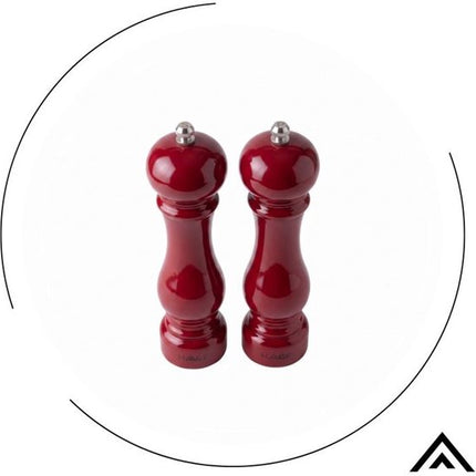 Hage - Handmatige Peper- en Zoutmolens - Peper & Zout - Keramisch Maalwerk - Verstelbare Maalgraad - 100 ml - Ø5.5 x 22 cm - Rood