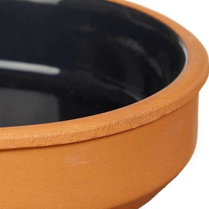 La Dehesa - Tapas / Creme brulee schaaltjes - 8x stuks - terracotta/zwart - 16 x 4 cm - serveerschaaltjes - hapjes - voedsel