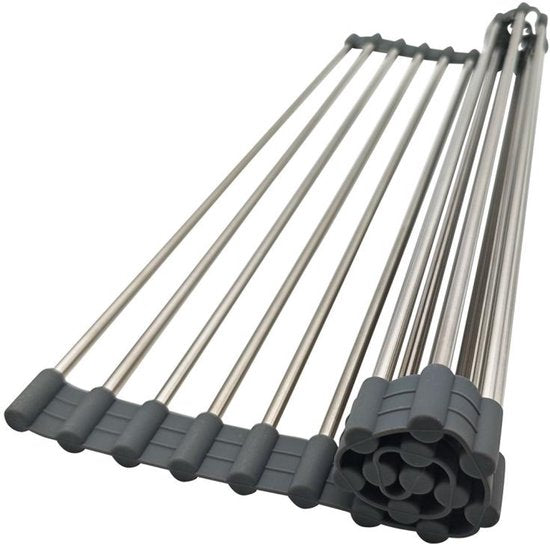 Kinghoff afwasdroogmat van RVS – opvouwbare droogmat met antislip, 45 x 32 cm – foto 2