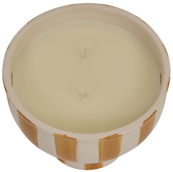 Chéri Geurkaars Pot - Scented Candle 1 Lont Luxe Decoratie Kaars 25u Brandtijd - Bloemige & Kruidige Geurkaars Woonkamer Sfeerkaars - Decoratieve Kaars in Pot Gift Idea - Keramische - 310 g - Geel