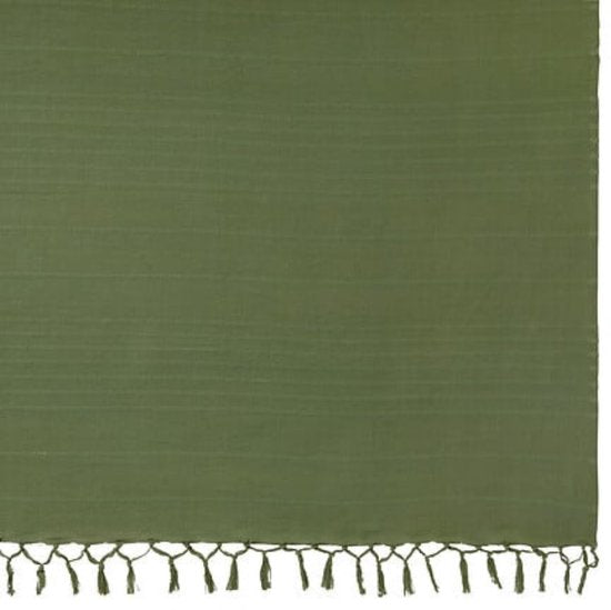 Plaid en coton Atmosphera - Couverture - 160 x 220 cm - Kaki