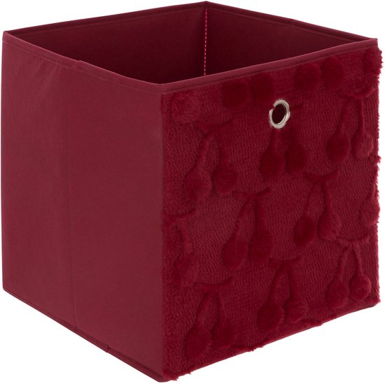 Atmosphera Kids Cerise Opberg - 30 x 30 x 30 cm - Opvouwbaar - Rood