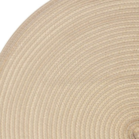 Secret de Gourmet runde Platzsets - 4er-Set - beige - geflochtener Kunststoff - Ø 38 cm - Untersetzer