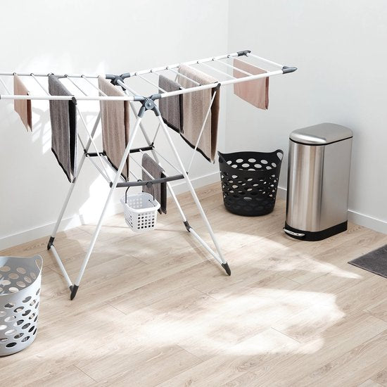 5Five Ariane Trash Can/Pedal Bin - silver - stainless steel - 30 liters - 42 x 25 x 62 cm - kitchen