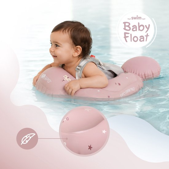 Sipo Swim Pro baby zwemband met zitje – zwemtrainer 11-18 kg, roze – foto 3