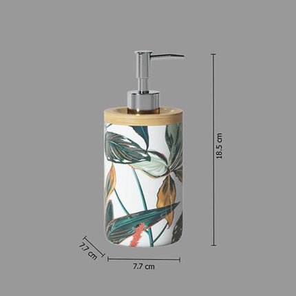Palawan Badkameraccessoiresset - Badkamerset - Toiletaccessoires - Moderne Badkamer Accessoires - Tandenborstelhouder & Zeepdispenser - Keramiek Dolomiet & Stoneware