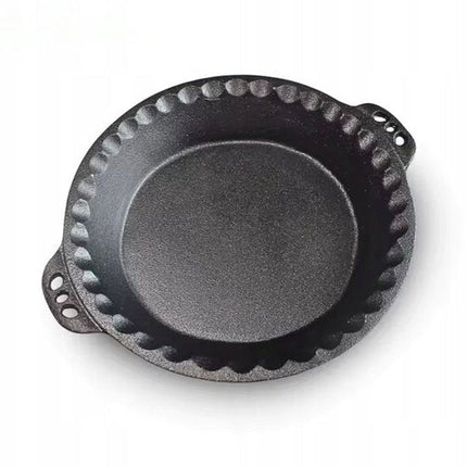 Hage - Taartvorm - Bakvorm - Gietijzeren Taartvorm - Met Handvatten - Stevig & Duurzaam - Voor Taart, Quiche, Gebak & Brood - Oven & Grill - Ø26 cm - 1 Liter - Zwart