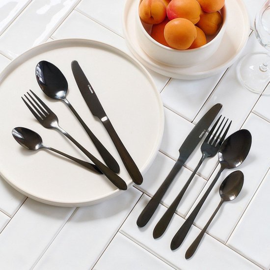 HOMLA - ABELE - Cutlery set - 16 pieces - Black