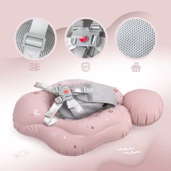 Sipo Swim Pro baby zwemband met zitje – zwemtrainer 11-18 kg, roze – foto 6