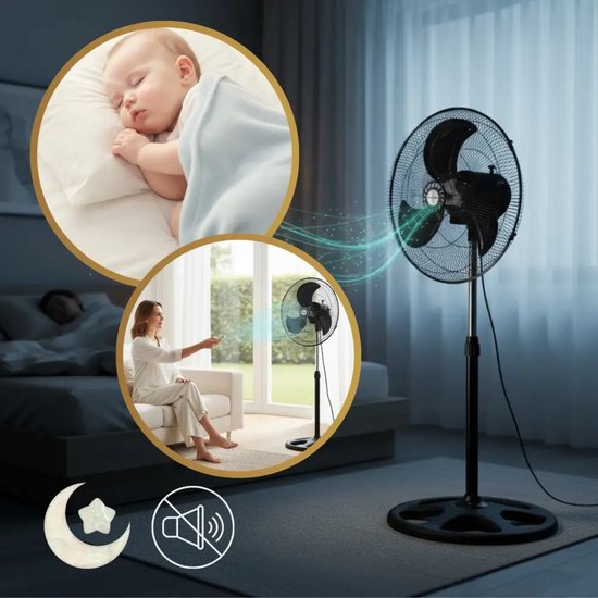 Klausberg 3-in-1 staande ventilator – ook tafel- en wandventilator, Ø 45 cm – foto 8
